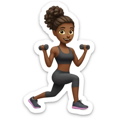 Girl workouts sticker