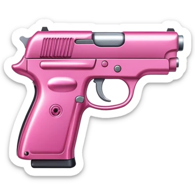 pink gun sticker