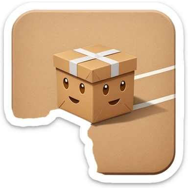 Box crossing a finish line sticker