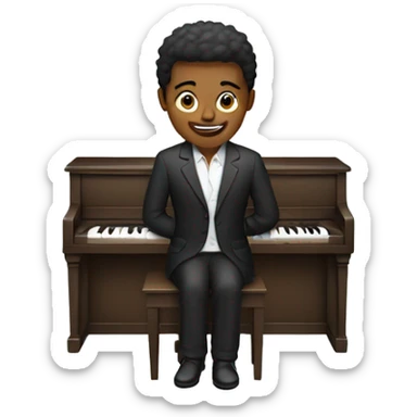 painiste qui joue du piano sticker