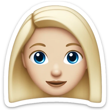 white girl with straight hair, blue eyes and a lot of ear piercings  sticker