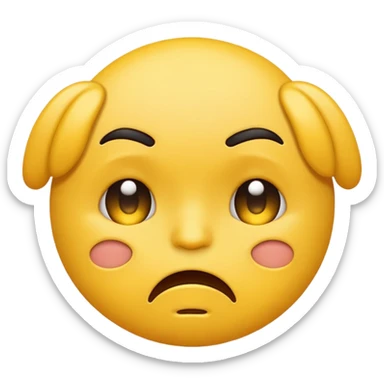 Cringe emoji sticker