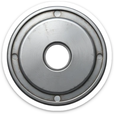 round metal survey marker disk. sticker