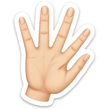 Hand with only little finger extended, all others bent. sticker