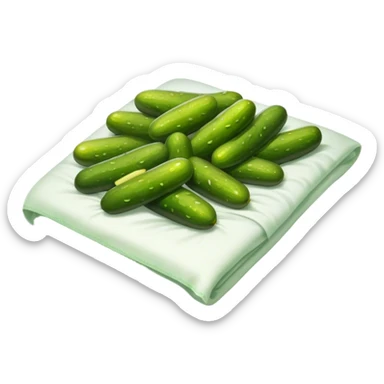 Pickles can leaked on bedsheet sticker