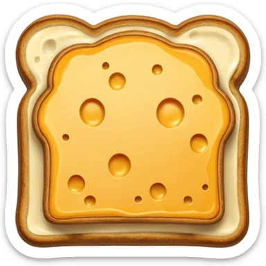 🍞🧀🍞 Closed cheese toast without a face sticker