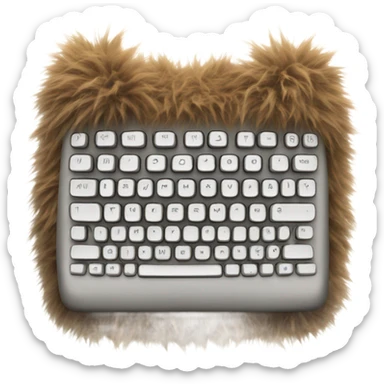 Keyboard with hairy legs sticker