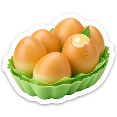 3D rendered Hong Kong egg puffs (港式鸡蛋仔) with pandan flavor, light green color, authentic egg-shaped bubble pattern, hyper-realistic texture, glossy finish, detailed bubbles sticker