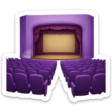 Purple theater  sticker