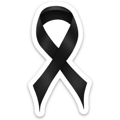 black ribbon sticker