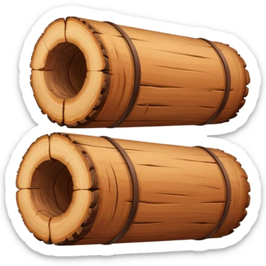 bois de santal, a sandalwood log with a cut end showing rings, no text sticker