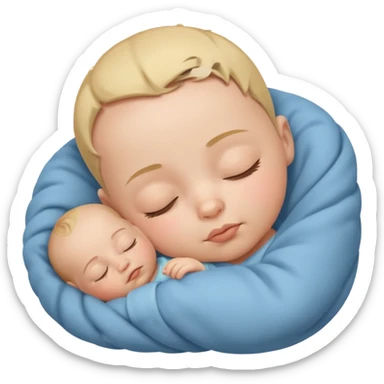 Sleeping baby sticker