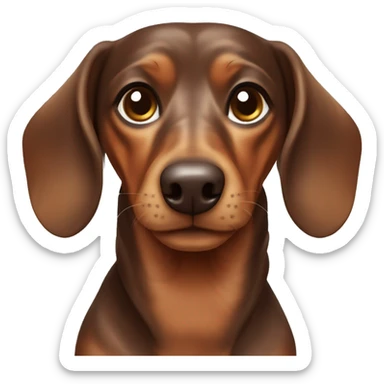Marble Brown Dachshund sticker