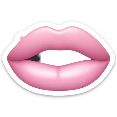 pastel pink lipstick sticker
