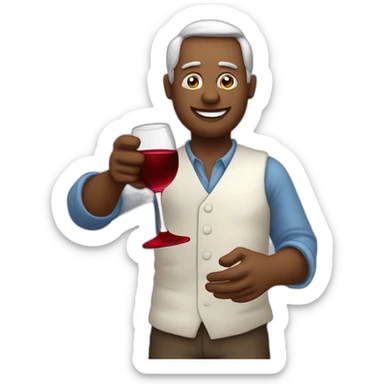 Estátua da páscoa tomando vinho sticker