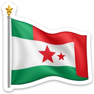 🇮🇷 this flag but remove what’s in the middle and put a black star in the middle  sticker