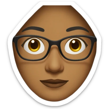 mature woman wearing hijab and glasses sticker