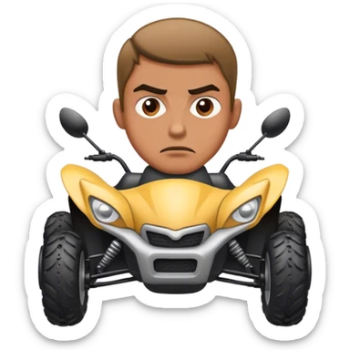bad guy on a quad sticker