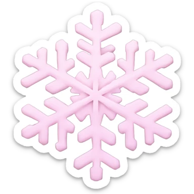pastel pink snowflake  sticker