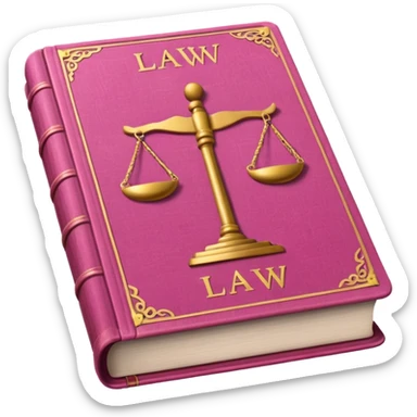 pink law book sticker