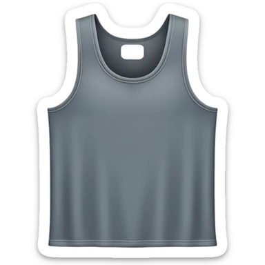 Tank Top in Slate Gray, width and height of tank top must be equal sticker