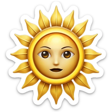 Gothic sun sticker