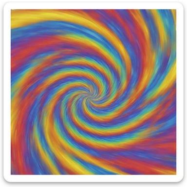 rainbow swirl abstract tornado sticker