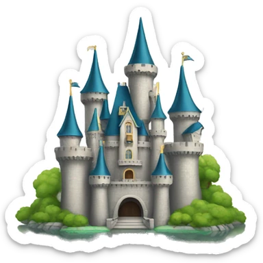 generate a disney castle sticker