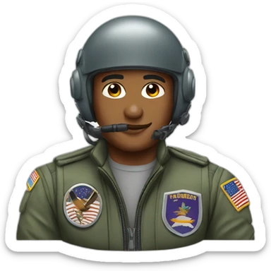 fighter jet pilot sticker