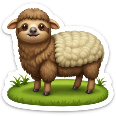 Sloth riding a sheep sticker