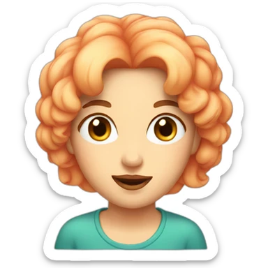 Portrait of a peach sticker