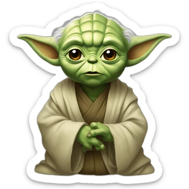 Yoda qui tien un goe sticker