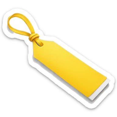 yellow bookmark  sticker
