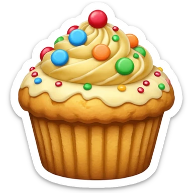 gold muffin candy on top sticker