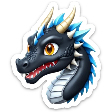 Dragón color negro sticker