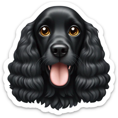 A black cocker spaniel  sticker
