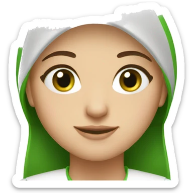 serbian girl cook green eyes sticker