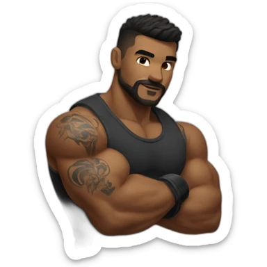 a biceps with tattos sticker