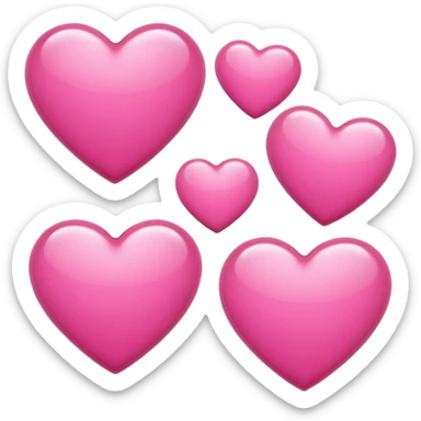 hearts pink sticker