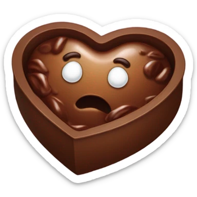 heart box of poop emoji chocolates  sticker