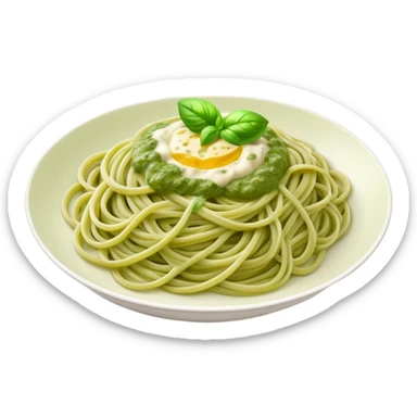 Creamy green spaghetti  sticker