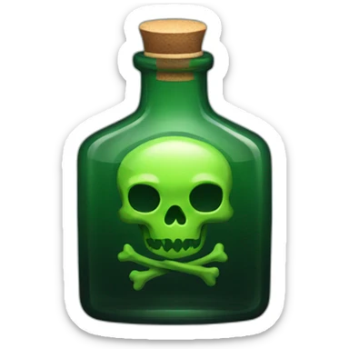 poison bottle sticker