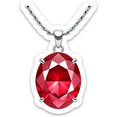 ruby necklace sticker