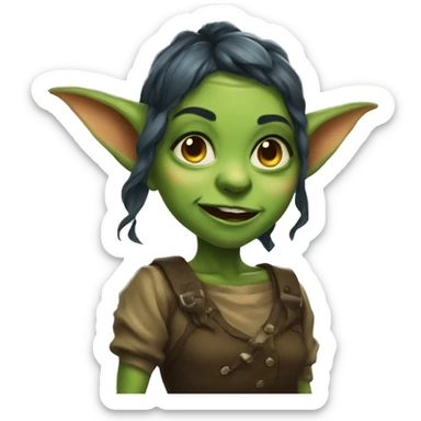 shortstack goblin girl sticker