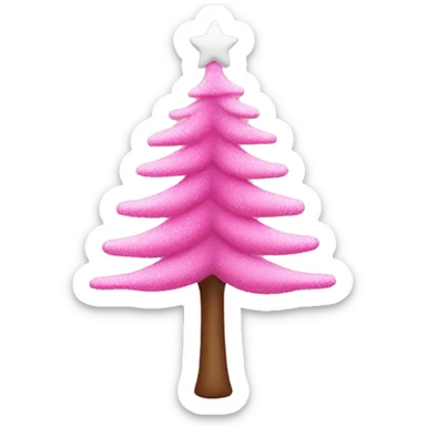 A pink cristhmas tree sticker