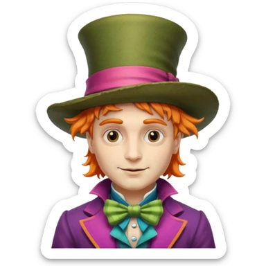 Mad Hatter from Alice in Wonderland movie sticker