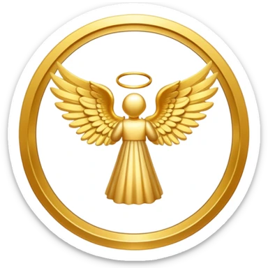 newbie-place-award-number-in-frame-decorated-with-golden-angel--wings sticker