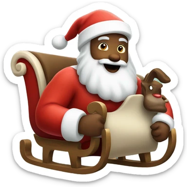 Santa Claus on sleight  sticker