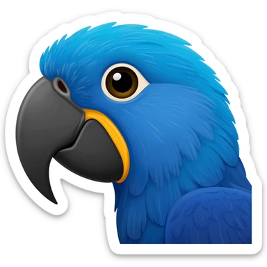 um emoji de arara azul bem bonito sticker