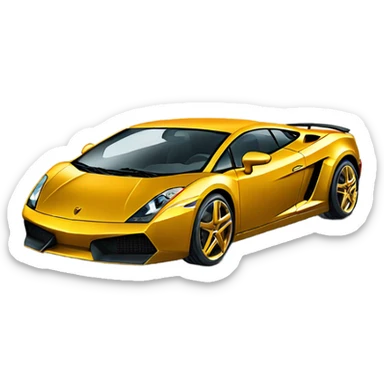 Make a gold Lamborghini Gallardo sticker